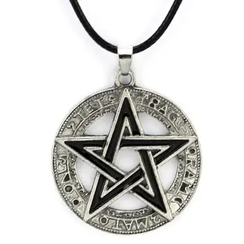 Pentagram Prívesok Tetragrammaton Pentacle Wicca Pohanské Talizman Šperky Mužov Náhrdelník Žena