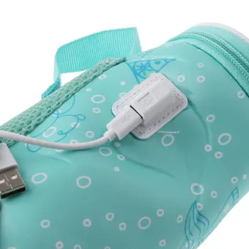 USB Baby Bottle Warmer Ohrievač Izolované Taška na Cestovanie Pohár Prenosné V Aute Ohrievače Piť Teplé Mlieko Termostat Taška Na Kŕmenie Novorodenca