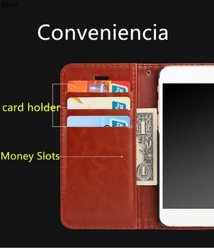 Držiteľa karty kryt puzdro pre Huawei Honor 6X Pu kožené puzdro Ochranný Kryt Retro závesu peňaženky, flip case
