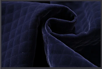 Zarachiel 2020 Zimné Šaty Navy Blue S Dlhým Rukávom Single-Breasted Slim Šaty Stoja Golier Menčestrové Šaty Linky Vintage Šaty