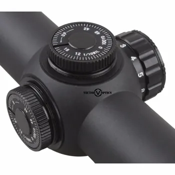 Vektor Optika Thanator 1-8x24 CQB Kompaktný Riflescope Dlhý Očný Reliéf 1/10 MIL Upraviť Rozsah Nízky Profil Veži Sklo Retile