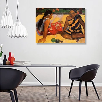 Dojem Obrázok olejomaľba na Obývacia Izba Dekor Čisto Ručne maľované Imitácia olejomaľba na Plátne Paul Gauguin Maľovanie