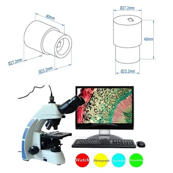 2MP alebo 5MP HD CMOS, USB, Fotoaparát Mikroskopom Elektronické Digitálne Okulár s Adaptér Krúžok Pozeráte na Fotografiu Záznam Merania