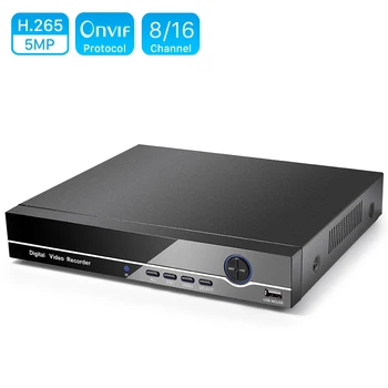 H. 265 16CH 5MP/1080P CCTV NVR 8 Kanálov 4MP Network Video Recorder Onvif 2.0 pre 5MP 4MP 1080P IP Kamera XMEYE P2P Cloud e-mail