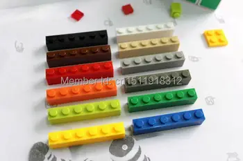 50pcs/lot 1*6 Montáž Plastových Hračiek Stavebné kamene, Tehly Osvietil detské Hračky Kompatibilný S LegoesAssembles Častíc