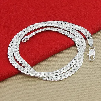 Veľkoobchodná Cena 6 MM Plný Bokom Náhrdelník pre Ženy, Mužov 925 Sterling Silver Šperky Had Reťazca Náhrdelníky
