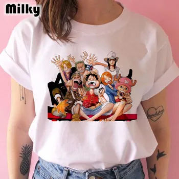 Jeden kus Japonské kreslené t shirt ženy harajuku Anime, Luff kawaii tričko choba lete krátky rukáv žena t-shirt top tee nové