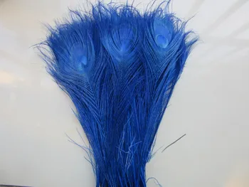 50pcs/Veľa Kráľovská modrá Páva perie oči 25-30 cm 10-12 Inchs Páva perie umelecké predstavenie oblečenie oblak, dekorácie
