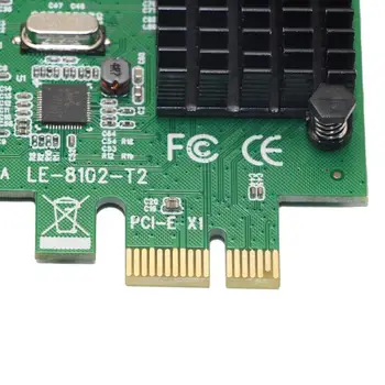 PCI Express PCI-E Sieťová Karta 2 1000Mbps porty pre Gigabit Ethernet 10/100/1000M, RJ-45 LAN Adaptér Converter Radič Siete