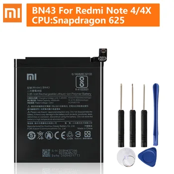 Originálne Náhradné Batérie Pre Xiao Redmi Poznámka 4X Note4X Štandardná Verzia Redrice BN43 Poznámka 4 Global Snapdragon 625 4100mAh