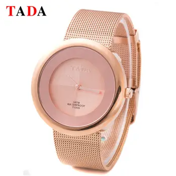 Top Luxusné Značky TADA T1009 3ATM Wateprroof dámske náramkové hodinky Hot Predaj Japonsko Pohyb Nerezovej Ocele, Remienok Hodiniek Lady Dievča