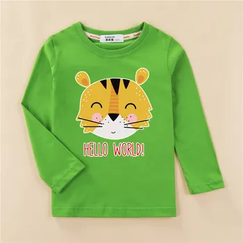 Lolocee dlhý rukáv deti oblečenie roztomilý malý tiger tees, baby, dievčatá bavlna t-shirt lete karikatúra tlače topy chlapci tričko 3-14T