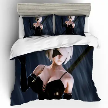 Edredon Anime Sexy Dievča 2B posteľná bielizeň Sady Perinu bytový Textil Jeden Kráľovná King Size Postelí Se obliečok Posteľná Bielizeň