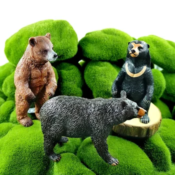 Nové Medveď Somár Šimpanz Lev, Tiger, Leopard, sošky Zvierat model home decor miniatúrne víla, záhradné dekorácie, doplnky