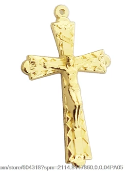Zadarmo loď 40pcs/pack jeden otvor zlaté zliatiny ruženec kríž taliansko kríž,náboženské hliníkový kríž,roary kríž, ježiš kríž prívesok