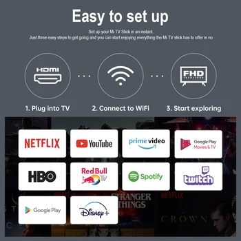 Globálna Verzia Xiao Mi TV Stick 1080P Multi-jazyk Google Asistent Netflix Spotify Android Smart TV Stick Z XIAO 2020
