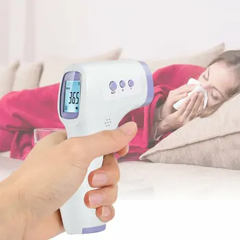 Domácnosti infračervené ľudské telo teplota zbraň ABS Non-kontakt LCD Displej Presné meranie Deti a Dospelých