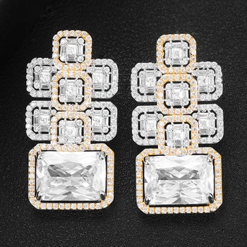 Missvikki Luxusné Nobelovu Super Taliansko Bohemia Drop Náušnice pre Ženy, Jemné Šperky Full CZ Svadobné Svadobné 2020 Náušnice Šperky