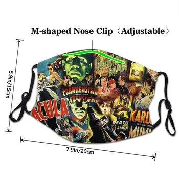 Cudzie Ripley Priestor Horor Film Ochrany je Maska Zábavné Unisex Monster Filmy Umývateľný Textílie Maska Respirátor Ochrana Utlmiť