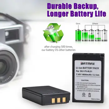 Batmax PS-BLS1 BLS1 Batérie+Nové LED Duálny USB Nabíjačka pre Olympus E-PL1 e400, hd tapety na E410 E420 E450 E620 E-P1, E-P2 Batérie