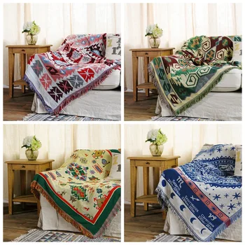 Aggcual Etnických hodiť deka bavlna obojstranné gauč deka módne gauč uterák úplné pokrytie multi-špecifikácia prehoz cez posteľ XT07