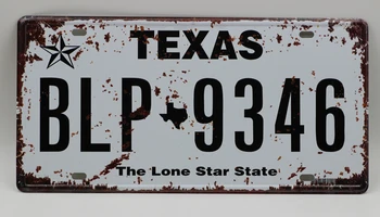 1 ks Texas Lone Star Štátu tin prihlásiť doska NÁS Americké auto licencie plakety muž jaskyňa garáž prihlásiť