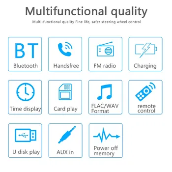 Dotykový Displej Dual USB Mobile Bluetooth, MP3, USB Hi-fi Prehrávač Hudby Pomocou sd karty Sedem Farba Svetla Karty Rádio