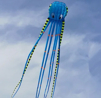 8m 3D Prekladané Octopus Kite Veľké Zviera Softvér Nafukovací Kite Dospelých Kite Vonkajšie Športové Lietanie Nástroj Vysokej Kvality Anti-trhanie