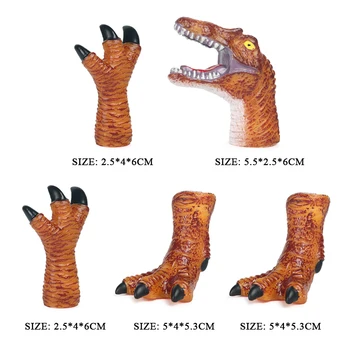 Oenux Hlavu Ruky Bábkové Jurský Dinosaura Pirát Akčné Figúrky Prst Mini Baby Zvieratá Model Na Začiatku Vzdelávacie Hračky Pre Deti,