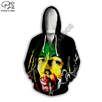PLstar Vesmíru Reggae Bob Marley Tepláková súprava 3D Vytlačené Hoodie/Mikina/Bunda/Muži, Ženy, hiphop bežné nový módny štýl-5
