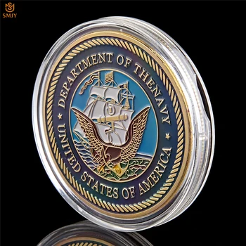 5 ks/Veľa USA Navy Skvelé Tesnenie AMERICKÉ Ministerstvo Námorníctva Pozlátené Vojenský problém Token Medailón Hodnota Mince