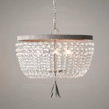 Retro crystal perličiek luster osvetlenie priemyselné vintage pozastavenie závesný luster, spálne, obývacia izba, kuchyňa, jedáleň