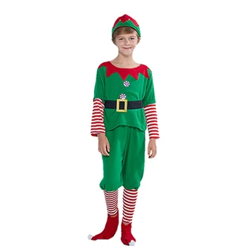 Klasické Vianočné Elf Cosplay Pre Deti Duchu Vianoc Kostým Pre Dospelých Žien Santa Claus Šaty Deti Vianočné Klobúk Rodiny Oblečenie