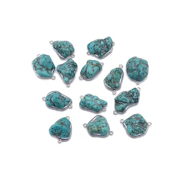 Najnovšie Jedinečný Zmiešané Prírodné Kamene turquoises Kúzlo 5 Prameňov Zábal Handmade Náramky Boho Náramok Ženy Kožený Náramok