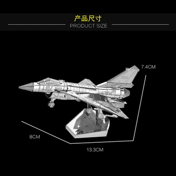 2 ks Nastaviť HK Nan yuan 3D Kovov Puzzle Air force J-10B & Su-34 fighter DIY Laserom Rezané Puzzle Skladačka Model Hračky Pre Dospelých, deti darček
