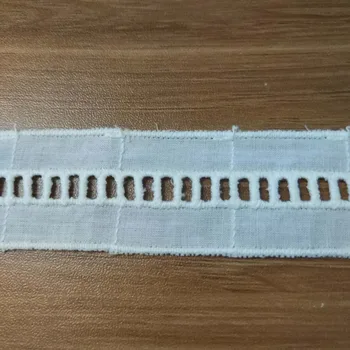 DIY Šitie Bavlna, Vyšívané Čipky 3 cm šírka Rebríka Vyšívané Čipky Textílie Duté Čipky Bavlnenej Tkaniny na odevné 10yards