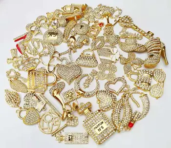 50pcs zmiešané jemné dievčatá zobrazili kľúčové tlačidlá vhodné pre ženy je DIY šperky príslušenstvo M3