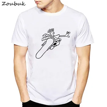 Letné zábavné Mens T Tričko pánske Grafické biele krátky rukáv Hip hop T-Shirt topy plus veľkosť homme