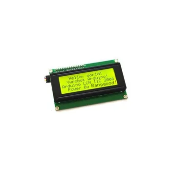IIC / I2C 2004 204 20 x 4 Znakov LCD Displeja Modul Žltá Zelená Pre Arduino