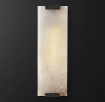 Moderné Obdĺžnik Mramoru LED Nástenné svietidlo Obývacia izba, Spálňa Stenu Sconce Zlaté Black Metal 90-260V Minimalistický Domáce Dekorácie