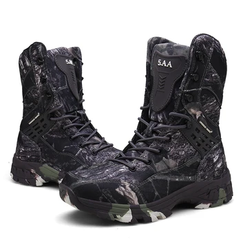 R. XJIAN značky vonkajšie turistické topánky pánske kamufláž lovecké topánky na jeseň a v zime armády taktický boj, topánky nepremokavé nylon