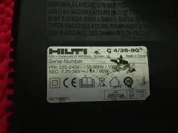 (použité) pôvodné Hilti /HILTI C4/36 90 nové lítiové batérie, nabíjačky 14,4 v-36v, 220V vstup.