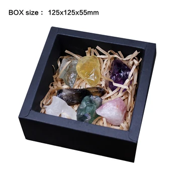 Runyangshi 1set Prírodné ametyst crystal pôvodnej kamennej sedem čakier veľké zrno unpolished rosre quartz Kolekcie Darček
