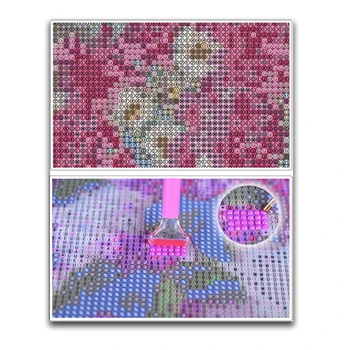 Plný SquareRound Vŕtať 5D DIY Diamond Maľovanie Kvetov, 3D Výšivka Cross Stitch Mozaiky Domova ZH