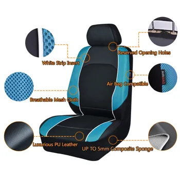 Auto-pass, Universal Pu Kožené autosedačky Kryt Strane Airbag Kompatibilné Automobilový prestieranie Interiérové Doplnky Vody-Dôkaz