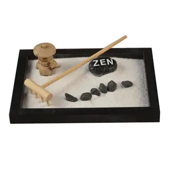 Bohato Socha Budhu Zenovej Záhrady Piesku Meditácie Pokojný Relax Decor Set Duchovné Zen Garden Kit Dekorácie Nastaviť