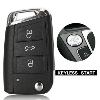 Kutery s/bez Keyless go kľúča vozidla Vzdialený 434MHz MQB pre VW/VOLKSWAGEN Golf 7 MK7 Touran Polo, Tiguan