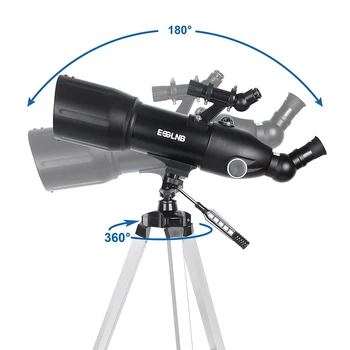80 mm Objektív Astronomické Ďalekohľad s Vysokou Statív Vonkajšie Pozemného Priestoru Moon Sledovanie Monokulárne 400mm Hlavná 16-133X s Bag