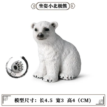 Nové Klasickej Simulácie Arktických Zvierat Ľadový Medveď Líška, Zasnežené, Vlk Zajaca Akčné Figúrky Model Figúrka Miniatúrne Krásne Deti Hračky