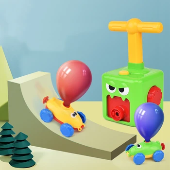 Ballo odpaľovacej rampe Nafúknuť aerodynamický autá hračka Vedecká experimentálna fyzika hračky Novosti a vtipné detské hračky a darčeky